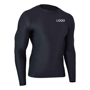 Men's Custom Logo Rash Guard Sports Tops Quick Dry <b>Compression</b> Gym Shirt for Running Jogging Solid Color Athletic Wear <b>Spring</b> - Product Image 5
