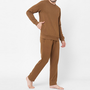 Ensemble de survêtement décontracté pour homme, coupe classique, de haute qualité, uni, personnalisable, 100 % coton, léger, pour l'hiver - Product Image 3