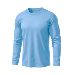 Productos Más Vendidos al por Mayor, Ropa para Hombre, Camiseta Personalizada de Manga Larga Lisa, Camiseta de Poliéster de Secado Rápido para Hombre - Product Image 6