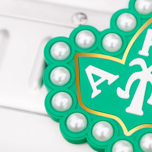 Pink Green 20 Pearls Luggage Tag <b>for</b> Women Decorative Beaded <b>Suitcase</b> Identification Label Travel Bag <b>Accessory</b> with Elegant - Product Image 4