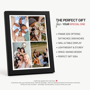 Solid Wood Handmade Vintage/Modern <b>Wall</b>/Tabletop Photo <b>Frame</b> with Full Color Printing for Home Decor-Custom Picture <b>Frame</b> - Product Image 3