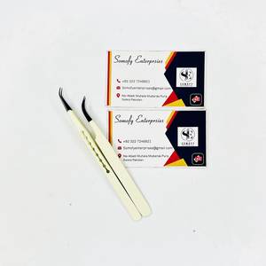 แหนบต่อขนตา Somofy Enterprises ระดับมืออาชีพ ทำจากสแตนเลสสตีล ปลายเรียบ 90 องศา รับทำโลโก้ ทนทาน ป้องกันไฟฟ้าสถิต - Product Image 2