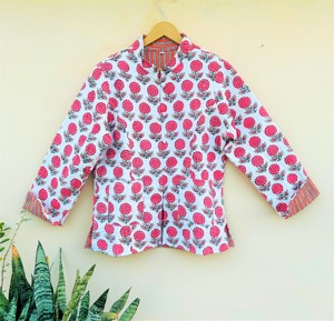 Chaqueta Larga Acolchada Reversible para Mujer |   Abrigo Boho Estampado por Ambos Lados |   Chaqueta Ligera Informal para Invierno, Chaqueta Acolchada - Product Image 1