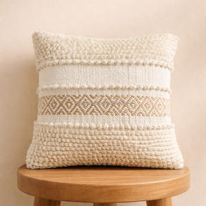 High Quality Modern Boho Style Pillowcover 16x16 Soft Lightweight Handloom Cotton Bohemian <b>Bed</b> <b>Sofa</b> Decor Pillowshams - Product Image 6