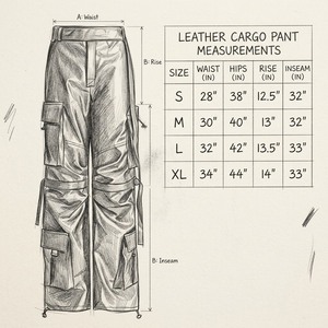 High Waist PU <b>Leather</b> <b>Cargo</b> <b>Pants</b> Wide Leg Multi Pocket Trousers for Streetwear Casual Wear - Product Image 6