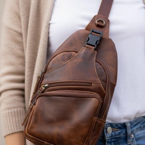 Sac bandoulière en cuir de haute qualité pour les voyages, la salle de sport, le bureau et l'usage quotidien, disponible pour la vente en gros - Product Image 2