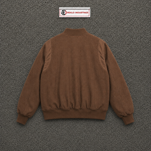 Chaqueta Casual Marrón Estilo Universitario para Hombre, Urbana, con Relleno Grueso de Poliéster, Cuello Camisero, Manga Regular - Product Image 6