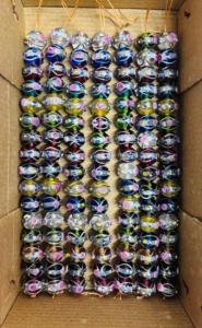 Handmade 12mm Round <b>Crystal</b> Glass <b>Beads</b> with Silver Swirl Lampwork Jewelry Making DIY Necklace <b>Bracelet</b> Earrings - Product Image 2