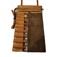 Sacs à couteaux en cuir sur mesure disponibles, doublure intérieure douce, fermeture à clip en nylon, OEM, résistants à l'eau, pliables, sangle réglable