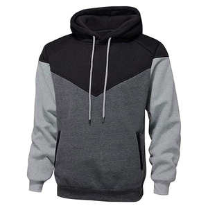 Sweat-shirt à capuche color block pour homme, tricoté, manches régulières, style automne - Product Image 3