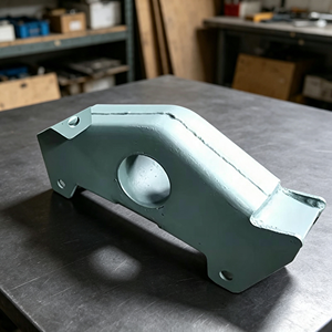 Support de roue de remorque en acier peint vert, pièce de rechange pour la réparation et l'entretien des remorques - Product Image 1