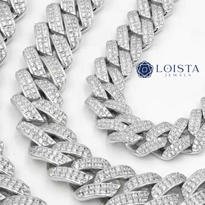 Collar de cadena cubana estilo hip hop con diamantes cultivados en laboratorio certificados por IGI, en oro, con incrustaciones de diamantes, para hombre. - Product Image 5