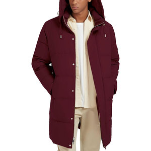 Veste d'hiver matelassée longue personnalisée unisexe, vêtement d'extérieur thermique, fabrication OEM ODM en gros - Product Image 2