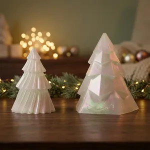 Handmade Collection <b>Modern</b> <b>Christmas</b> <b>Tree</b> Set Resin Pine Shape Tabletop Decor Indoor Small <b>Trees</b> Durable Waterproof Eco-Friendly - Product Image 2