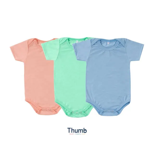 High Quality Baby Onesie Bodysuit 100% Polyester Quick Dry and Soft Multi Color for Unisex Sublimation Blanks made in Thailand
