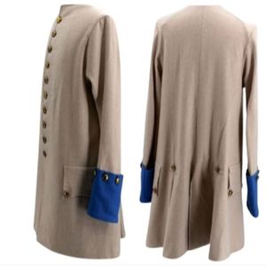 <b>Men's</b> Waterproof Wool British Regimental <b>Coat</b> Vintage Style Outdoor Reproduction French Style Double Breasted <b>Long</b> <b>Coats</b> - Product Image 5