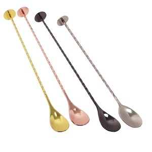 Cuchara mezcladora en espiral larga de acero inoxidable de alta calidad para agitar cócteles, Kits de barman, herramienta de barra esencial - Product Image 1
