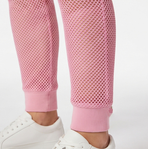Leggings de malla transparente de cintura alta para mujer, leggings deportivos elásticos con bolsillos, pantalones transparentes para mujer - Product Image 3