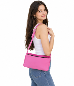 Custom Genuine Leather Lady Shoulder Handbag with Zipper Closure Waterproof <b>Small</b> Size Light <b>Weight</b> & Durable for Daily Use - Product Image 5