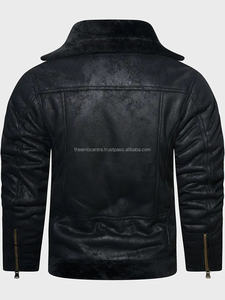 Nueva llegada chaqueta de cuero de moda de los hombres personalizados para los hombres Nuevo estilo 2024 Venta directa de fábrica chaqueta de cuero para los hombres - Product Image 2