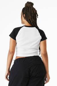 Camiseta Corta de Algodón Elástico Ajustada para Mujer, Estilo Y2K, Cuello Redondo, Manga Corta, Informal, para Verano, Ropa Urbana, con Logotipo Personalizado OEM - Product Image 3