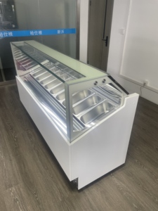 Réfrigérateur à glaces italien CE 9 Pan avec dégivrage <span class=keywords><strong>automatique</strong></span> et éclairage LED -18°C ° Vitrine Réfrigérée pour Gelato Italien - Product Image 4