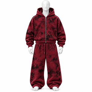 Ensemble de survêtement pour homme en molleton 100% coton respirant, style streetwear, coupe oversize, fabriqué par Elson Sports - Product Image 5