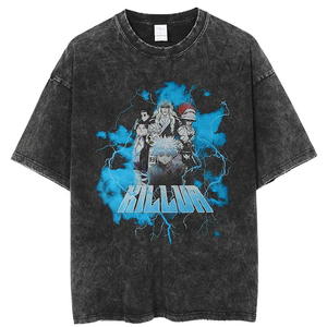 T-shirt personnalisé vintage 100 % coton avec impression graphique et logo, coupe oversize pour homme, épaules tombantes, délavé à l'acide, respirant et séchage rapide - Product Image 4