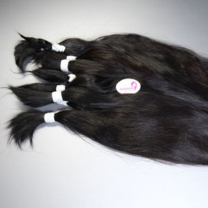Extensiones de cabello virgen profesional 100% cabello Remy humano suave sedoso onda Natural y onda del cuerpo origen vietnamita 100g crudo a granel - Product Image 3