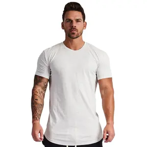 Atacado Melhor Design Anti-pilling Soft Pima Algodão Gota Ombro Homens Em Branco Algodão T Shirt