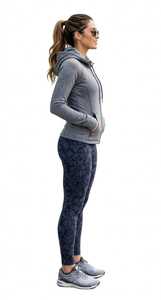 Sweat à capuche zippé pour femme, coupe classique, uni, respirant, décontracté, à manches longues, en molleton de coton écologique, avec logo sur le devant - Product Image 4