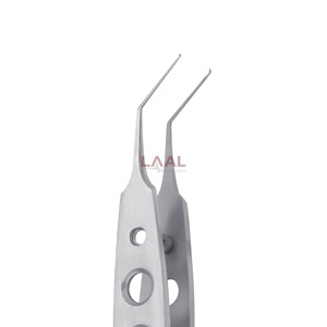 Pinzas Oftálmicas para Suturas, Puntas Anguladas Finas, Mango con Orificio Redondo Fenestrado, Instrumentos Médicos Quirúrgicos con Certificación CE e ISO - Product Image 4