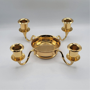 Heavy Duty Cast Metal Bowl Candle Holder • S-Curve 4-Cup Luxury Table <b>Runner</b> - Product Image 3