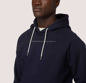 Sudadera con Capucha Lisa para Hombre, Sudadera Clásica de Forro Polar con Capucha, Ropa Casual de Manga Larga con Cordón, Logotipo Personalizado Disponible - Product Image 4