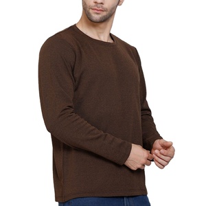 High Street <b>Men's</b> T-<b>Shirt</b> High Quality Custom Logo Design Full Sleeves Breathable Solid Pattern Customizable Color Size - Product Image 1