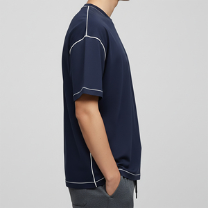 Camiseta de Hombre de Primera Calidad, Informal, para Verano, 100% Algodón, Personalizable, Corte Holgado, Transpirable, Ecológica, Estilo Hip Hop - Product Image 5