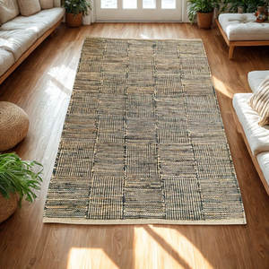Tissu à tisser à la main en fibre naturelle, tapis en jute, tapis tribaux kilim, fournisseur de gros, tapis durables en vrac pour l'exportation - Product Image 1