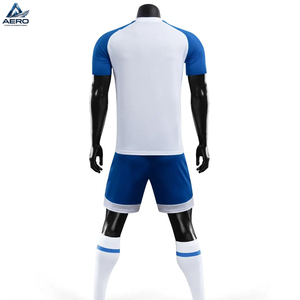 Uniforme Deportivo 2026 con Cuello en V para Entrenamiento y Running, Color Blanco y Azul, Buena Calidad, Transpirable, Uniforme de Fútbol para Entrenamiento en Equipo - Product Image 3