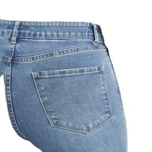 Vente en gros de jeans élastiques et extensibles personnalisés pour femmes pantalons de couleur simple à taille moyenne pantalons crayon pour femmes jeans skinny pantalons en denim bas à quantité minimale de commande - Product Image 4