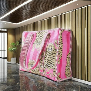 Sac fourre-tout réutilisable et écologique avec finition de qualité supérieure, grande capacité et poignées robustes pour le shopping, l'université, le bureau et les voyages - Product Image 4