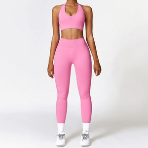 Vêtements de sport en gros : Ensembles de fitness de haute qualité pour femmes, élégants, avec soutien-gorge de sport à manches longues et leggings pour l'entraînement 2026 - Product Image 5