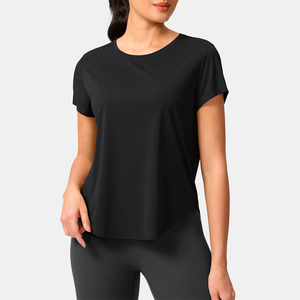 Camiseta Deportiva de Manga Corta para Mujer, Nueva Moda 2026, Proveedor Directo de Fábrica, Camisetas Deportivas de Compresión para Mujer - Product Image 1
