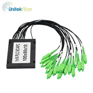 FTTH Splitter hộp 2.0mm 3.0mm Singlemode Multimode 1:8 1:16 1:32 1:64 sợi quang Splitter ABS hộp PLC Splitter