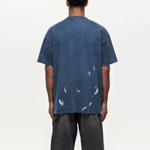 Camiseta Ligera de Corte Regular para Hombre, Lavado Ácido, Precio al por Mayor, Transpirable, Tie-Dye, 100% Algodón - Product Image 3