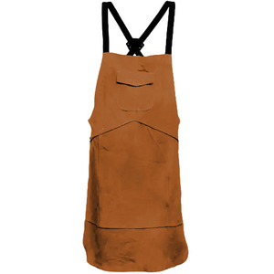 Heavy-Duty Heat Spark Resistant Sleeveless Cowhide Split Leather Welding <b>Apron</b> High Quality Industrial Safety Protective Durable - Product Image 4