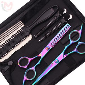 Juego de Herramientas Profesionales para Peinar el Cabello con Tijeras Arcoíris, Peine, Cortadora, Acero Inoxidable, Kit de Salón Duradero - Product Image 4