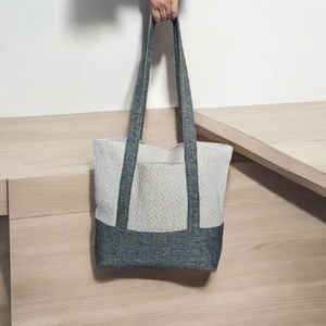 กระเป๋าโท้ทสำหรับผู้หญิงทันสมัยใช้งานได้จริงอย่างยั่งยืนซับในป่านและผ้าฝ้ายเปิดซิปและปิดด้วยเชือกรูดสำหรับใช้ในชีวิตประจำวัน - Product Image 5