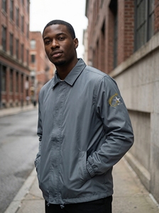 Mens/Womens Lightweight 100% Nylon Hooded Short Breathable & Water-Resistant Outerwear <b>Packable</b> Rain Windbreaker <b>Jacket</b> - Product Image 5