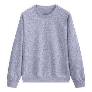 เสื้อสเวตเชิ้ตสีเทาสำหรับผู้ชาย ผ้าฝ้ายฟลีซ คอกลม ผลิตตามสั่ง แบรนด์ส่วนตัว ขายส่ง ผู้ผลิตเสื้อผ้า ผู้จัดจำหน่ายจำนวนมาก สำหรับแบรนด์สหรัฐอเมริกาและยุโรป - Product Image 2