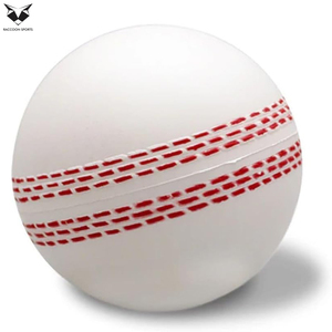 Pelotas de Cricket de Cuero Inglés de Primera Calidad, Alta Visibilidad, Blancas y Rojas Clásicas en Contraste, Pelotas de Partido, Equipo Profesional de Cricket - Product Image 4
